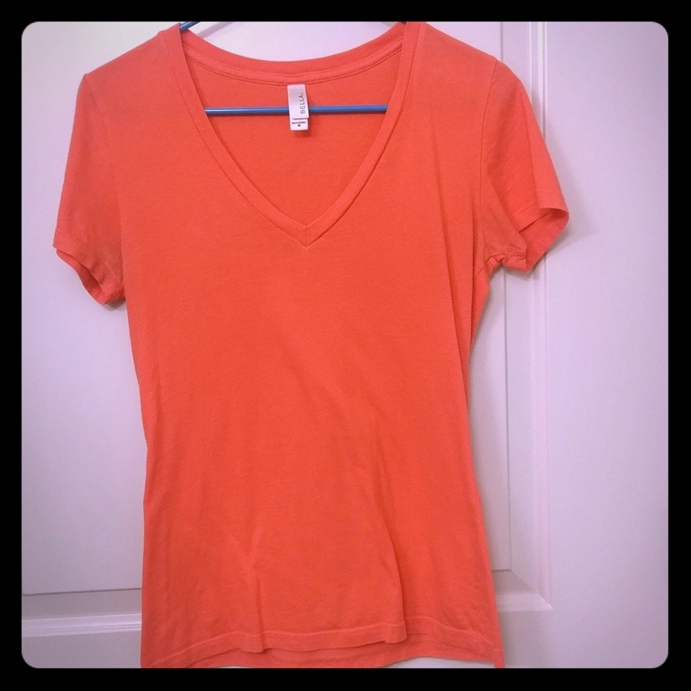 Orange V-Neck tee